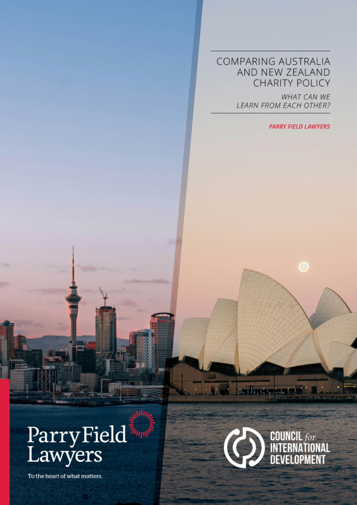 Cover - Comparing Australia and New Zealand Charity Policy